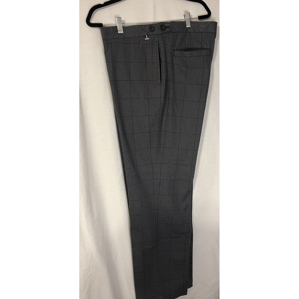 Ashworth Golf Company Pants, All Cotton Plaid  38x 32, Gray